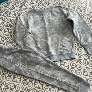 All in Motion Kids Floral Gray Sweatshirt and Joggers